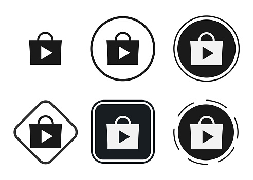 appstore icon . web icon set . icons collection. Simple vector illustration
