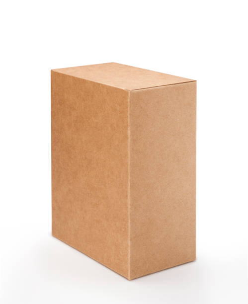 istock Close up of a Brown box on white background with clipping path 1441640773