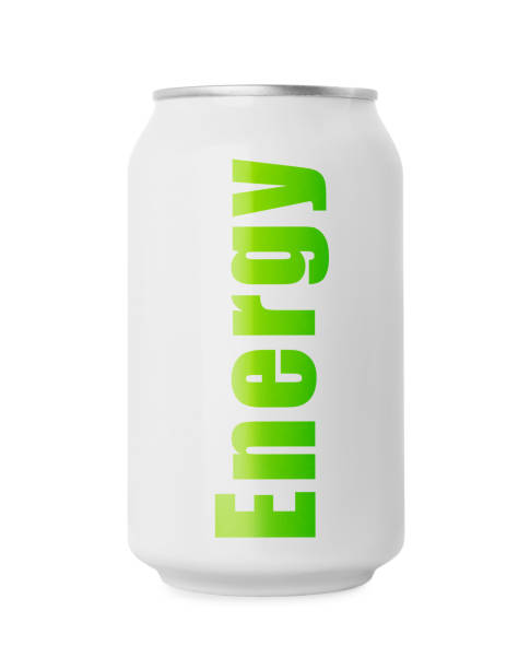 istock Can of energy drink on white background 1441646754