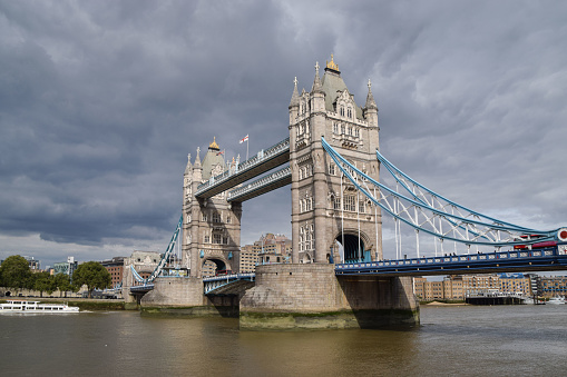London, UK - September 17 2021: Tower Bridge and River Thames daytime view.