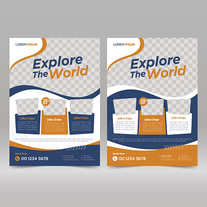 Tour and Travel flyer design template vector illustration