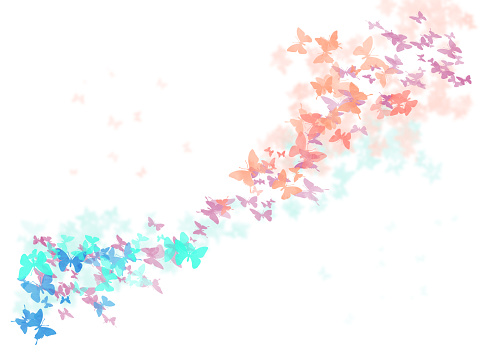 Background of a flock of butterflies.