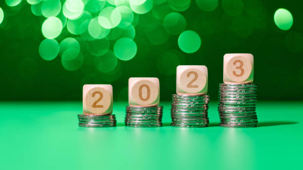 istock Number 2023 on stack of coins 1441650551