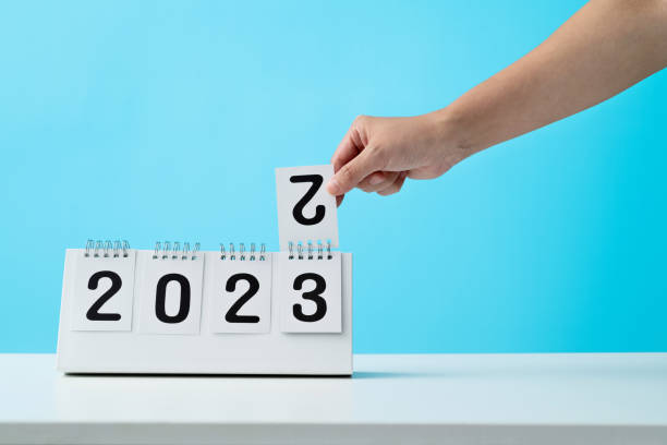 istock Calendar sheets 2022 change to 2023 1441650838