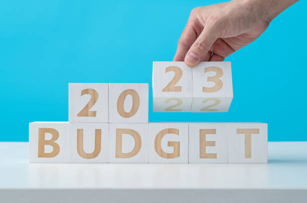 istock Number 2023 and word budget on block shape 1441651359