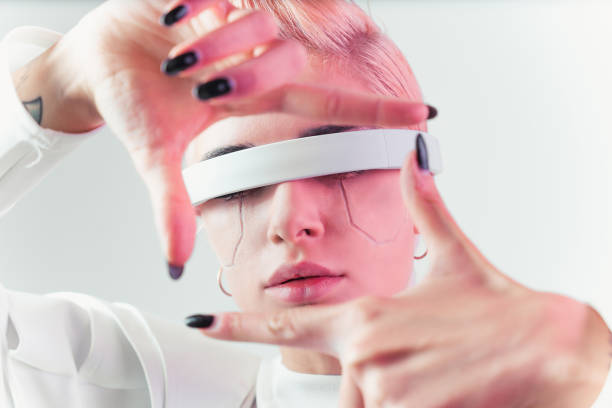 istock Representation of a bionic super human with advanced technology parts 1441656942