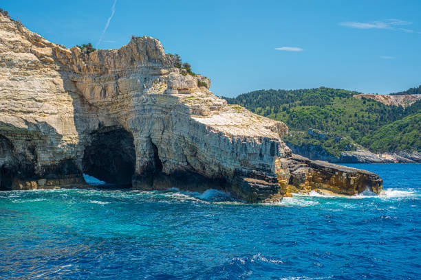 Blue cave Parga, Greece Blue cave Parga, Greece parga greece stock pictures, royalty-free photos & images