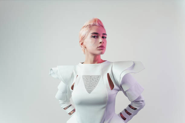 istock Representation of a bionic super human with advanced technology parts 1441657941