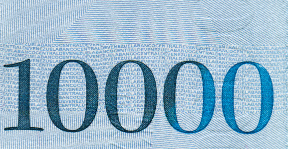 Number 10000 Pattern Design on Banknote