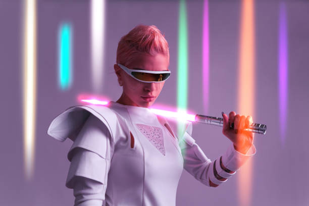 istock Representation of a bionic super human with advanced technology parts 1441660370
