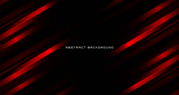 3D black red geometric abstract background overlap layer on dark space with line effect decoration. Minimalist graphic design element stripes style concept for banner, flyer, card, or brochure cover 3D black red geometric abstract background overlap layer on dark space with line effect decoration. Minimalist graphic design element stripes style concept for banner, flyer, card, or brochure cover black background stock illustrations