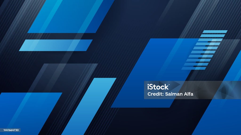 Blue Geometric Technological Background Template Brochure And Layout ...