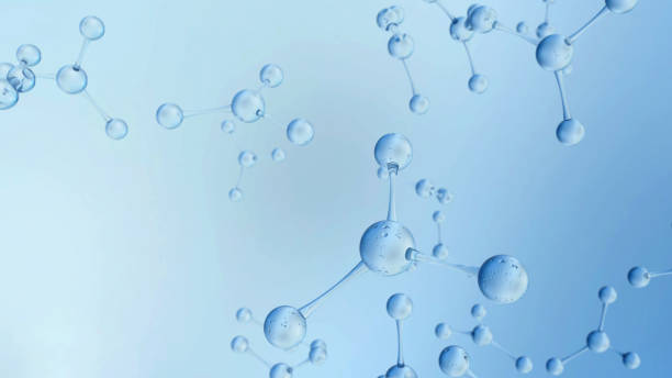 분자 구조, 오존, 수소 및 산소 를 렌더링하는 3d 스톡 사진
