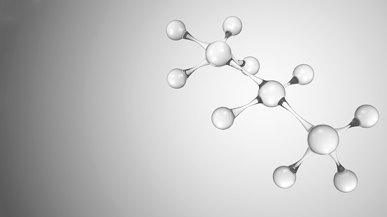 3d Rendering Molecular Structure,Ozone,Hydrogen and oxygen