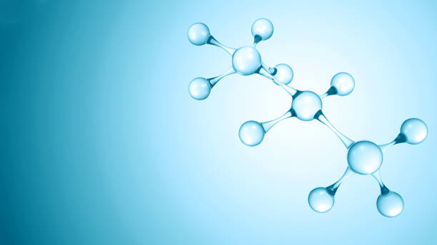 3d Rendering Molecular Structure,Ozone,Hydrogen and oxygen stock photo