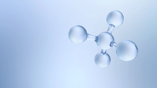 3d Rendering Molecular Structure,Ozone,Hydrogen and oxygen