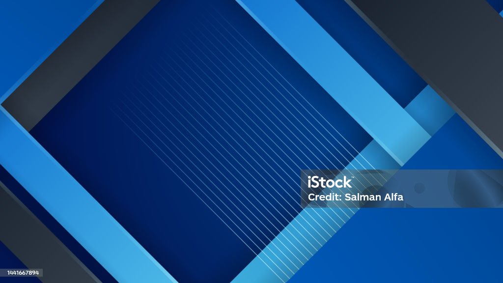 Blue Geometric Technological Background Template Brochure And Layout ...