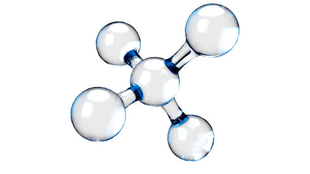 3d Rendering Molecular Structure,Ozone,Hydrogen and oxygen stock photo