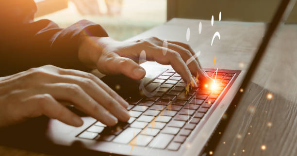 istock Businessman answering a questionnaire with a notebook, giving excellent satisfaction rating, five stars. Customer service satisfaction survey concept 1441669871