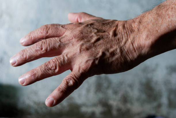 istock Older man's hands, anatomical detail, skin texture, expression and manual language, working man's hand. 1441673219