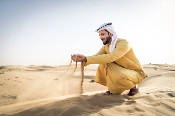 istock Arabic man in the desert 1441674890