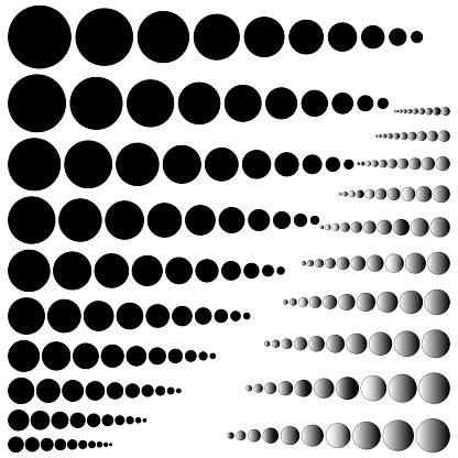 Small circles row gradient. Geometric texture. Simple design. Vector illustration. stock image. EPS 10.