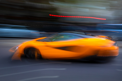 Soft panning of supercar on the move