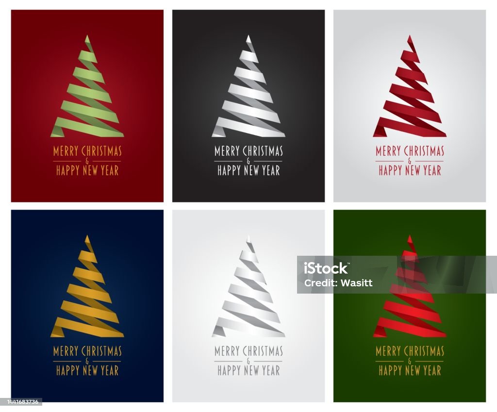 Vetores de Conjunto De Árvore De Natal Abstrata Com Texto Feliz Natal E  Próspero Ano Novo Modelo De Cartão De Natal e mais imagens de Abstrato -  iStock
