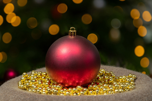 Silver disco ball,Christmas Background,Bokeh Light Background, Blur Background