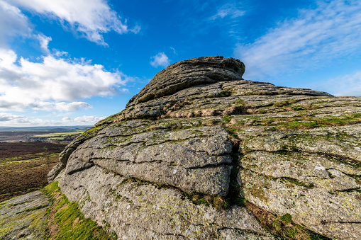 Rocky outcrop at Haytor on Dartmoor in Devon, UK