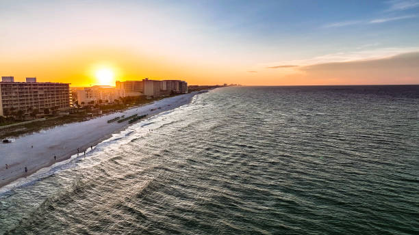istock Beach Sunrise on Destin Beach From Drone 1441691095