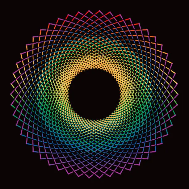 Vector illustration of Concentric spiral icon.