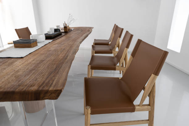 istock Leisure tea room with wooden tables and chairs 1441696563