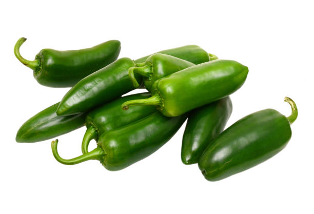 istock Bunch of green jalapeno peppers 1441696701