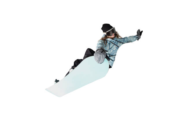 istock Snowboarder girl isolated 1441699606