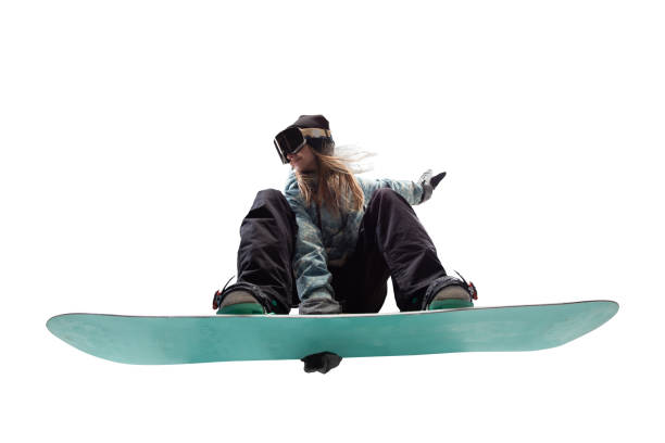 istock Snowboarder girl isolated 1441699632