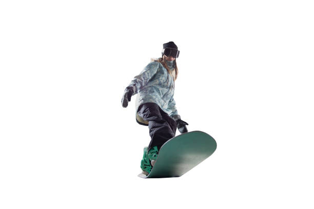istock Snowboarder girl isolated 1441699659