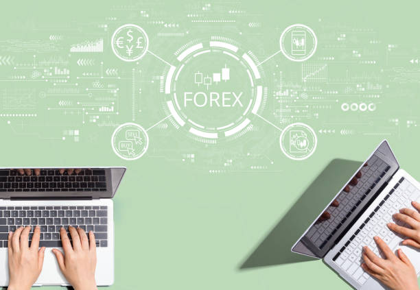 istock Forex trading concept with people working together 1441701653