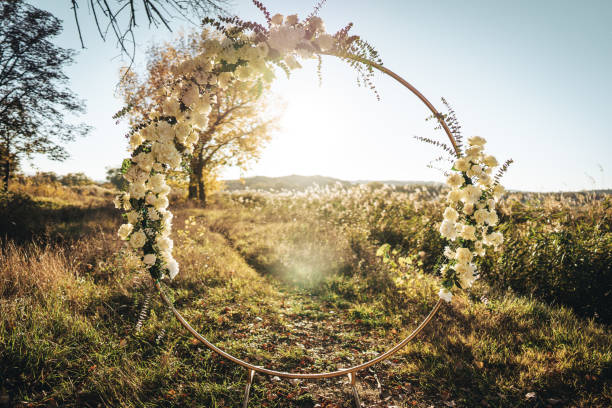 istock Beautiful floral wreath 1441713600