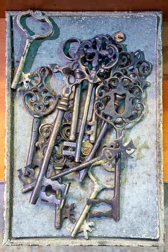 A collection of old keys at the Grand Bazaar in Istanbul
