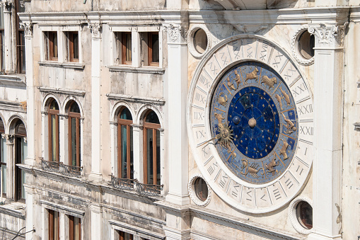 Clock Tower, Renaissance building located in San Marco square in Venice