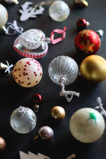 istock Christmas Ornaments on Dark Background 1441718706