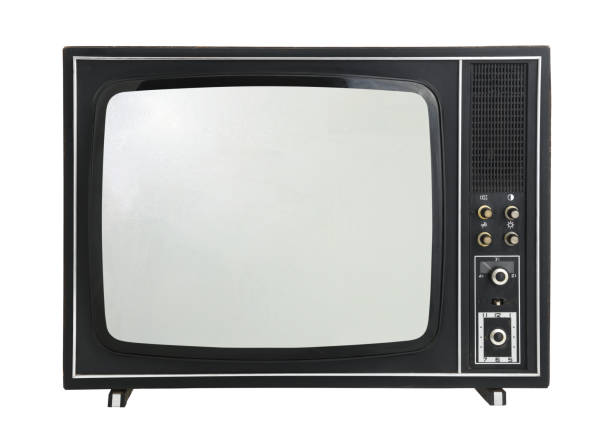 istock The old TV on the isolated.Retro technology concept. 1441719177