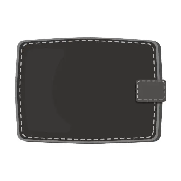 Vector illustration of Genuine leather wallet for storing money and bank cards, Business man or office worker accessorie and formal clothes cartoon vector illustration