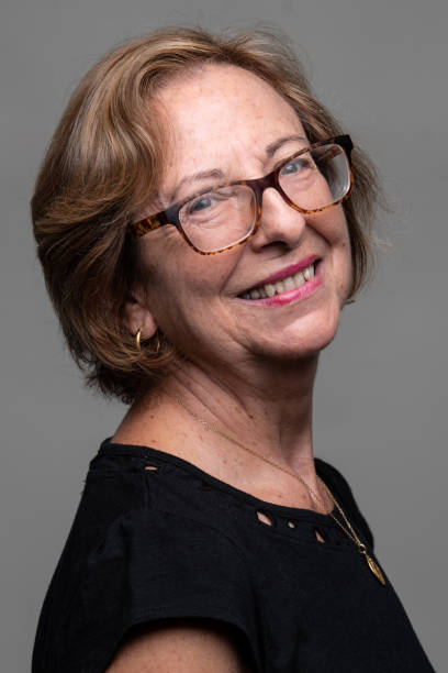 istock Smiling Senior Woman front mugshot 1441721493