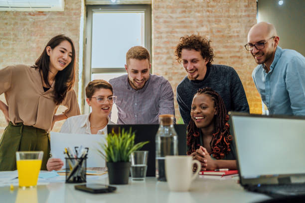 istock Casual business people working together 1441723618