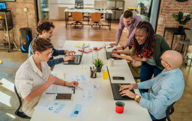 istock Group of young business people 1441724063