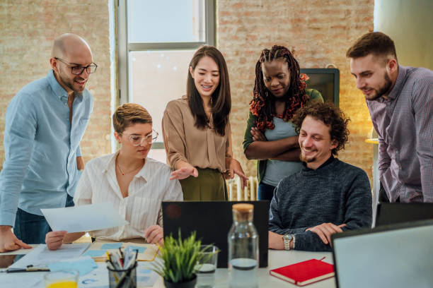 istock Group of young business people 1441724940