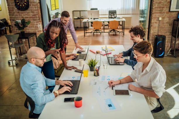 istock Group of young business people 1441725224