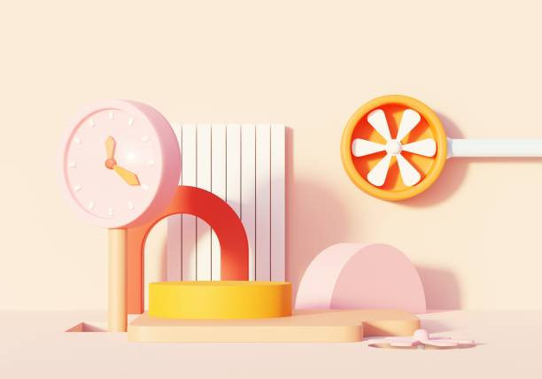 istock 3d render abstract display podium platform for  product presentation and advertising. Minimal scene backdrop with clean design. Vacant pedestal for mock up. Empty stage with pastel color for cosmetic. 1441728382
